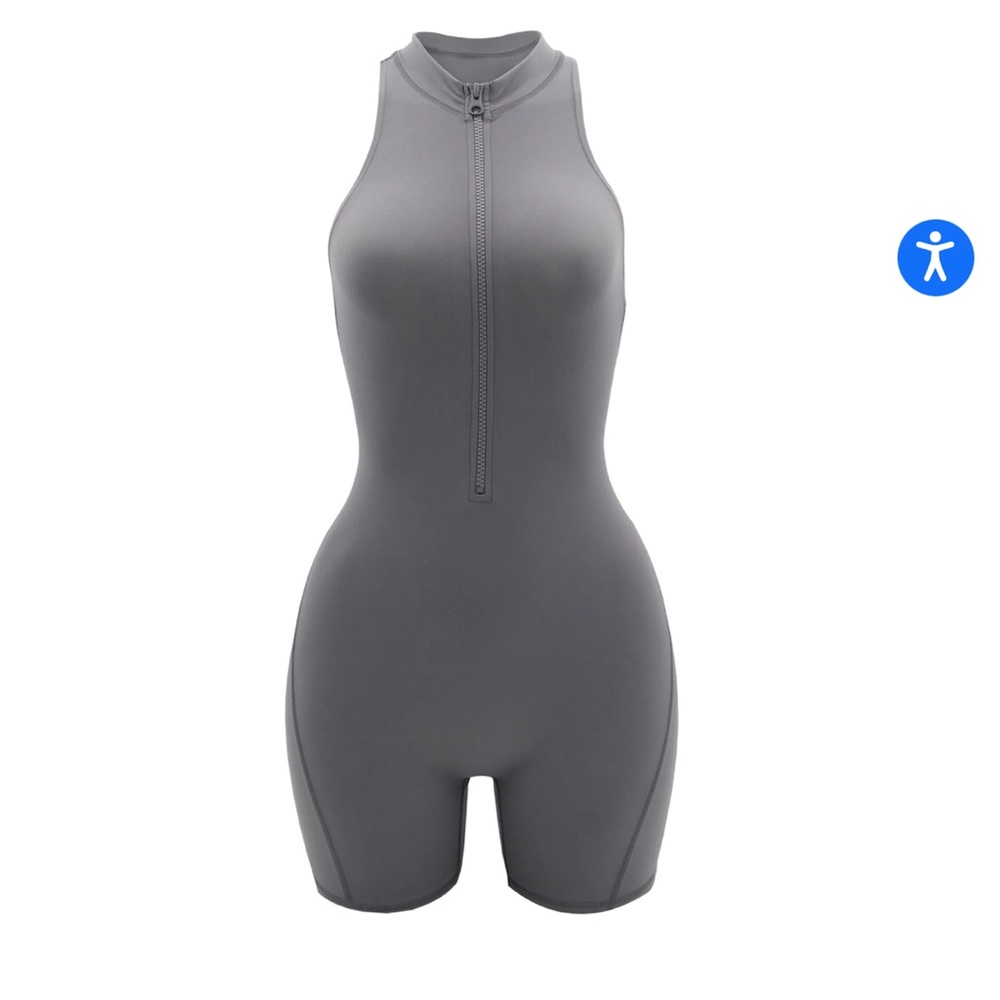 Gray activewear romper , brand new never worn.